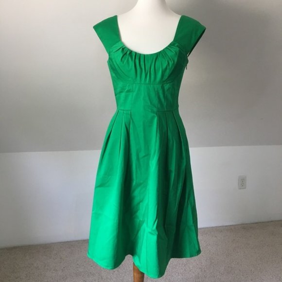Calvin Klein Dresses & Skirts - -DELETE- Calvin Klein Green Cap Sleeve Fit Flare Dress